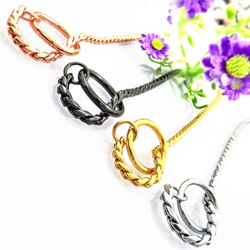 Umysky Dog P Snake Chain Chrome Plated Metal Dog Training Choke/Collar-Fully Guaranteed Against Rust Tarnish or Breakage-Recommended for Professional Training (Black, 5mm * 26") - Image 3